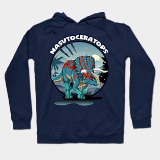 Nasutoceratops Dinosaur Design With Background Hoodie